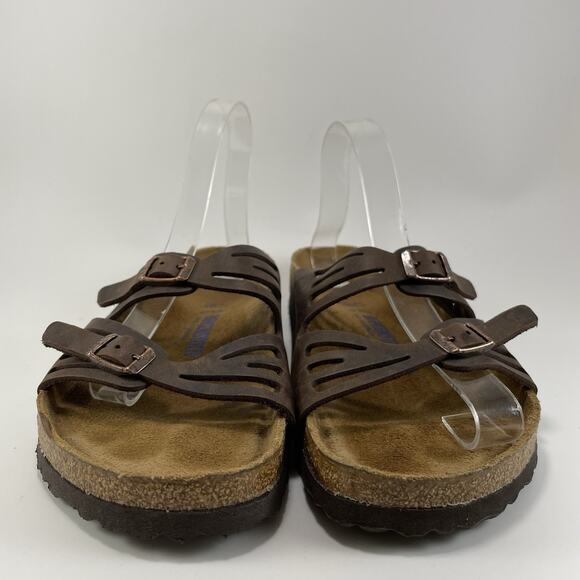 Birkenstock Granada Oiled Leather Sandals Womens Size 41 US 10-10.5 Soft FB - Picture 2 of 9